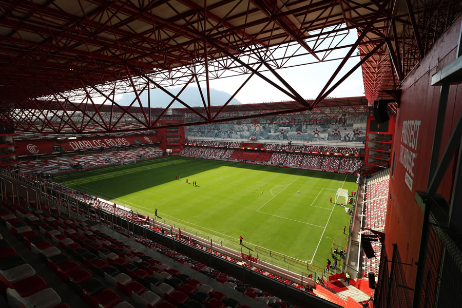 La casa del Toluca, Nemesio Diez, sufrió una remodelación en 2017 que lo impulsó a ser uno de los más bellos del futbol mexicano.  FOTO:  Mex