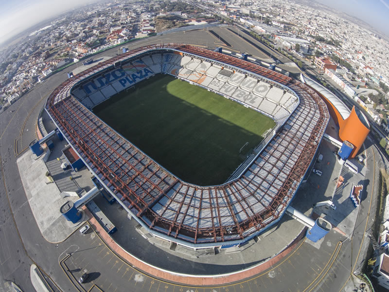 La casa del Pachuca, Estadio Hidalgo, tiene 26 años de existencia. Destaca por su funcionalidad. FOTOS: Mexsport