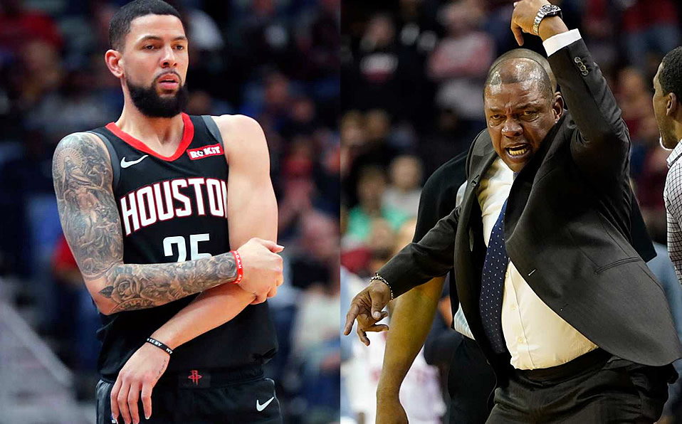 Austin Rivers juega con Houston y Doc Rivers es coach de los Clippers. (AP)