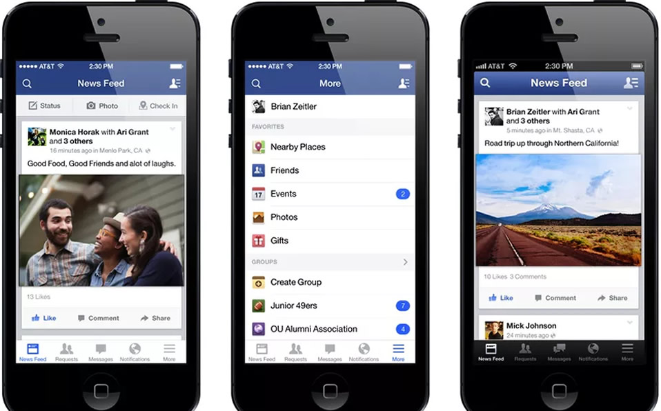 El problema de Facebook con iPhone es en la versión más reciente de iOS.