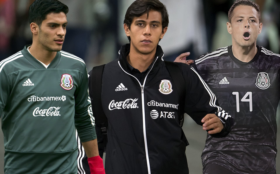 José Juan Macías recién comienza su camino en el Tri junto a los veteranos Jiménez y Chicharito. (Mexsport)