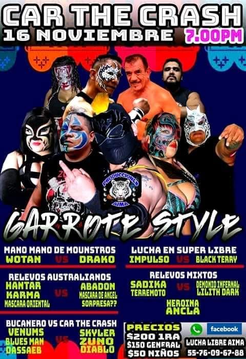 Los eventos de lucha libre que se realizan del 14 al 20 de noviembre de 2019.
