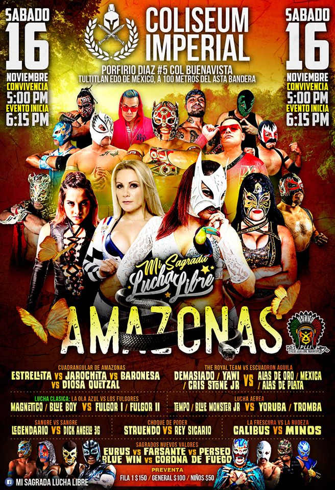 Los eventos de lucha libre que se realizan del 14 al 20 de noviembre de 2019.