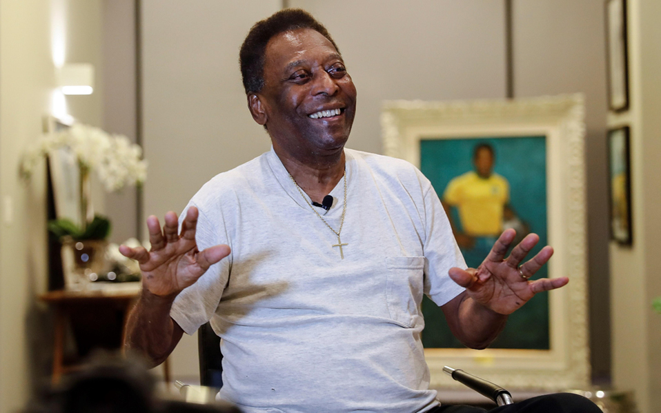 Pelé habló de todo en el museo del Santos de Brasil (EFE)