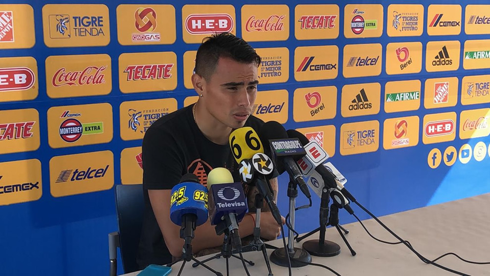 Lucas Zelarayán en la conferencia de prensa de este viernes. (Foto: Jorge Rosales)
