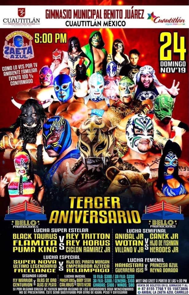 Eventos de lucha libre de la semana.