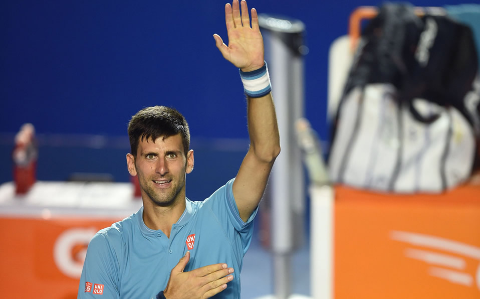 Novak Djokovic, el tercer grande del tenis, jugó el Abierto Mexicano del 2017 en Acapulco. (Mexsport)
