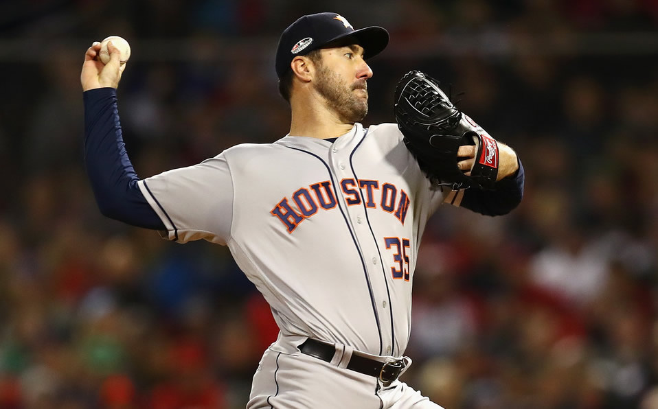Justin Verlander también fue parte de la serie Angels-Astros del 2019 en el Palacio Sultán. (Zimbio)