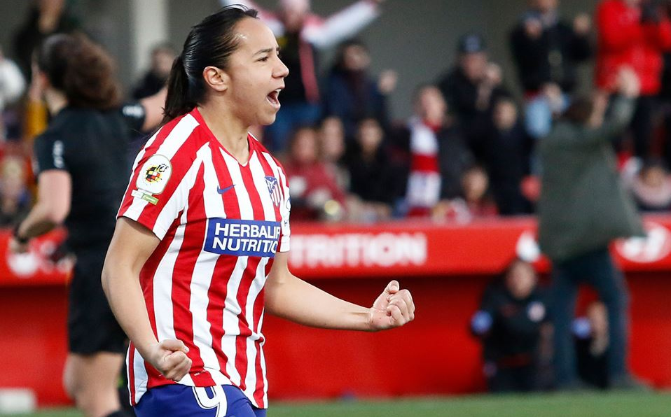 Charlyn Corral marcó dos goles en triunfo del Atleti (Twitter @AtletiFemenino)
