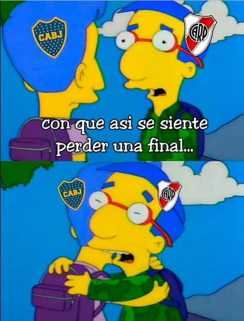 Flamengo es campeón y las risas son contra River.