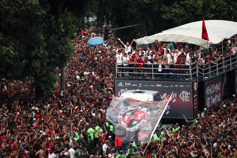 Las mejores imágenes del inolvidable festejo del Flamengo en Río de Janiero por la Libertadores.