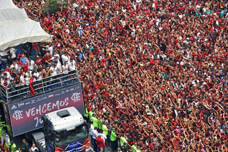 Las mejores imágenes del inolvidable festejo del Flamengo en Río de Janiero por la Libertadores.