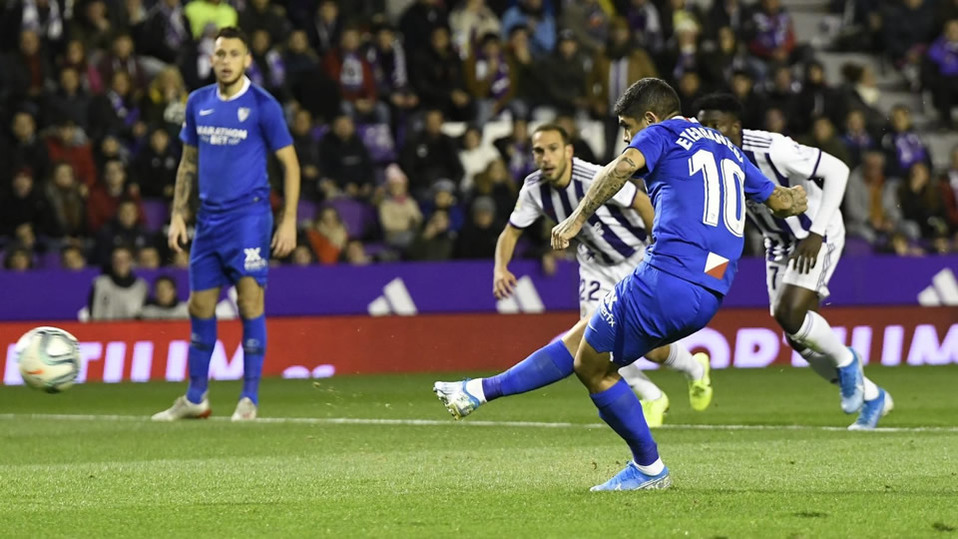 Sin Javier Hernánez, el conjunto andaluz sufrió para sacar los tres puntos de Zorrilla (FOTO: Twitter)