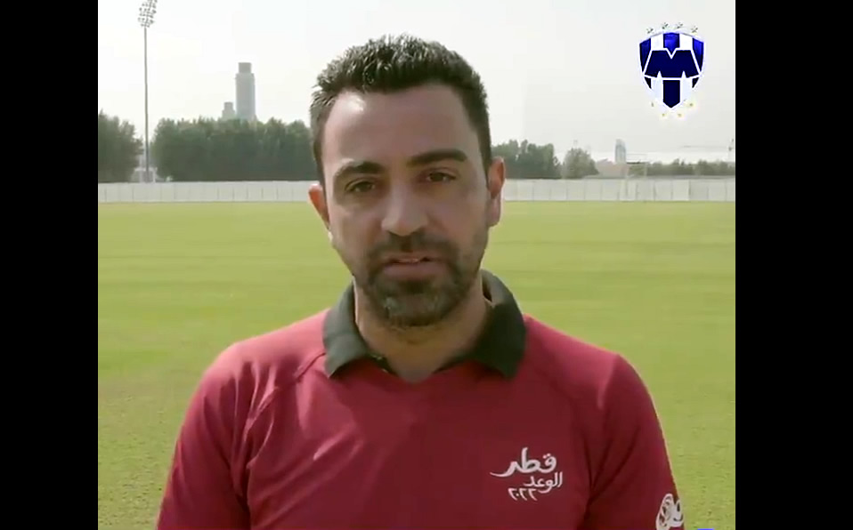 Xavi Hernández es DT del Al Sadd SC de Qatar. (Captura de @Rayados)