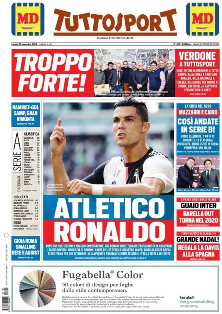 Las mejores portadas deportivas.