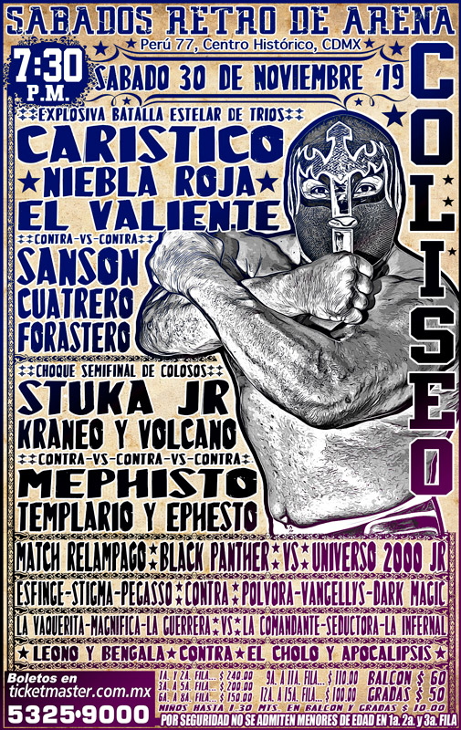 Carteleras de lucha libre 28 de noviembre al 4 de diciembre