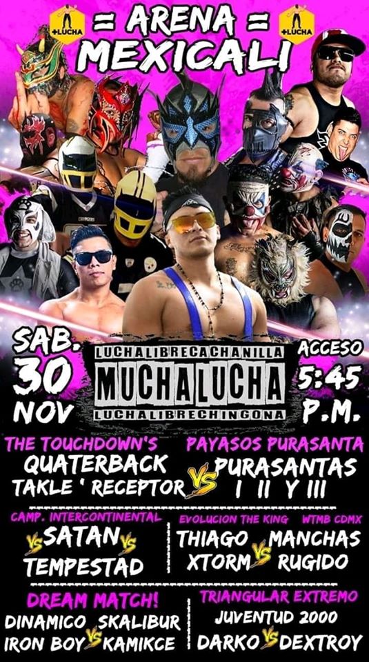 Carteleras de lucha libre 28 de noviembre al 4 de diciembre