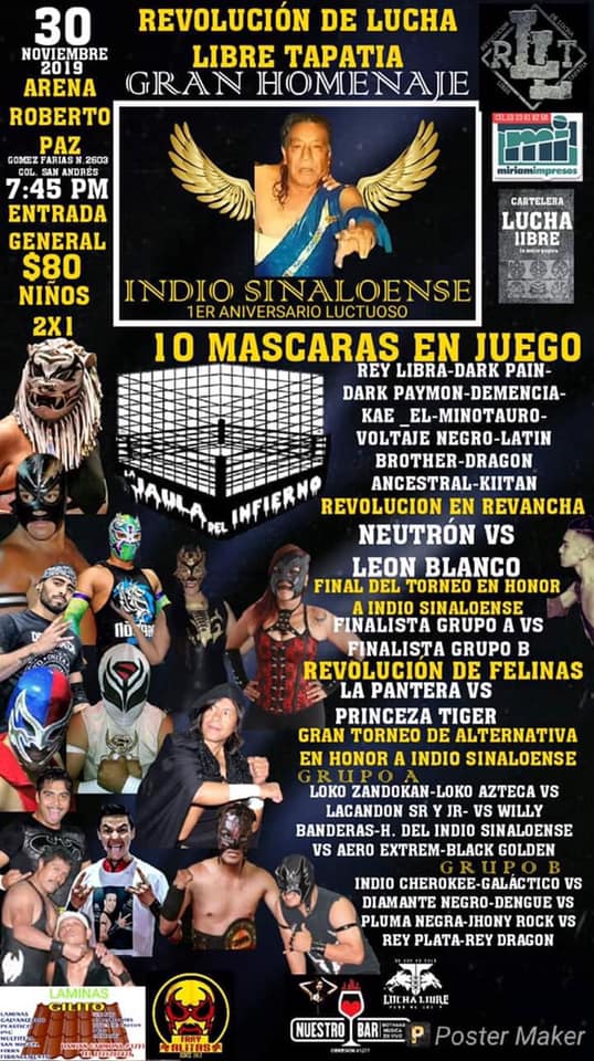 Carteleras de lucha libre 28 de noviembre al 4 de diciembre