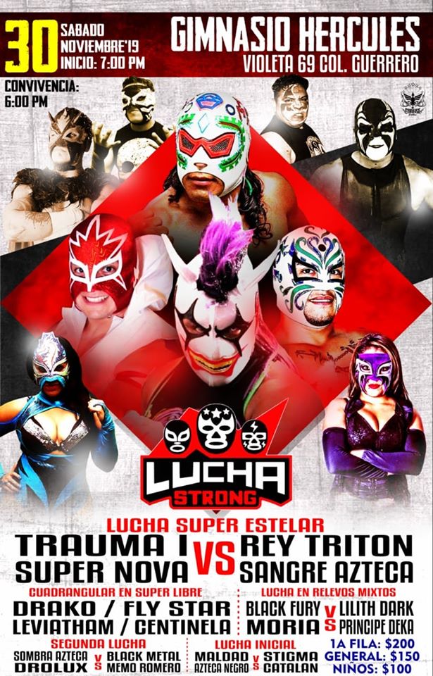 Carteleras de lucha libre 28 de noviembre al 4 de diciembre