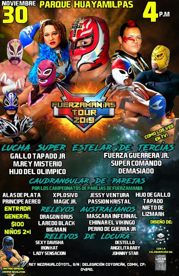 Carteleras de lucha libre 28 de noviembre al 4 de diciembre