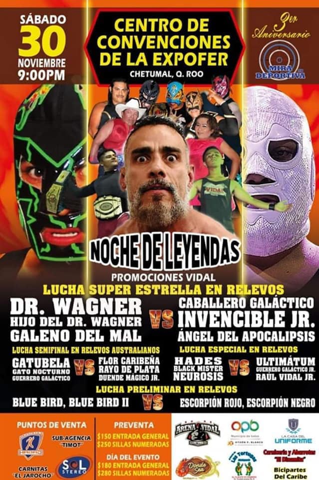 Carteleras de lucha libre 28 de noviembre al 4 de diciembre