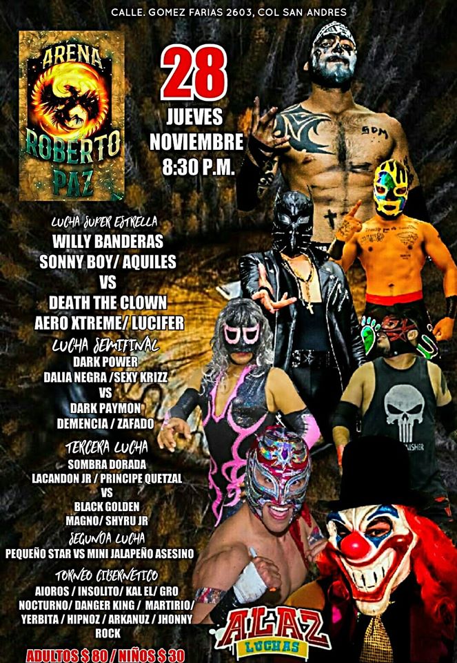 Carteleras de lucha libre 28 de noviembre al 4 de diciembre