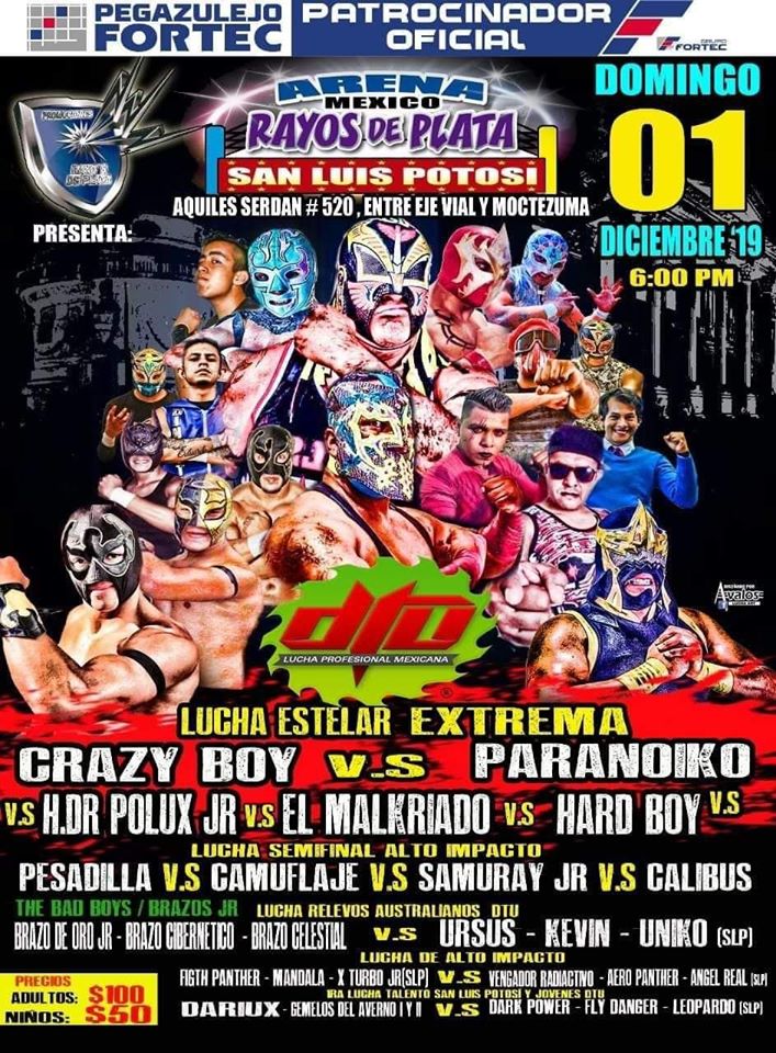 Carteleras de lucha libre 28 de noviembre al 4 de diciembre