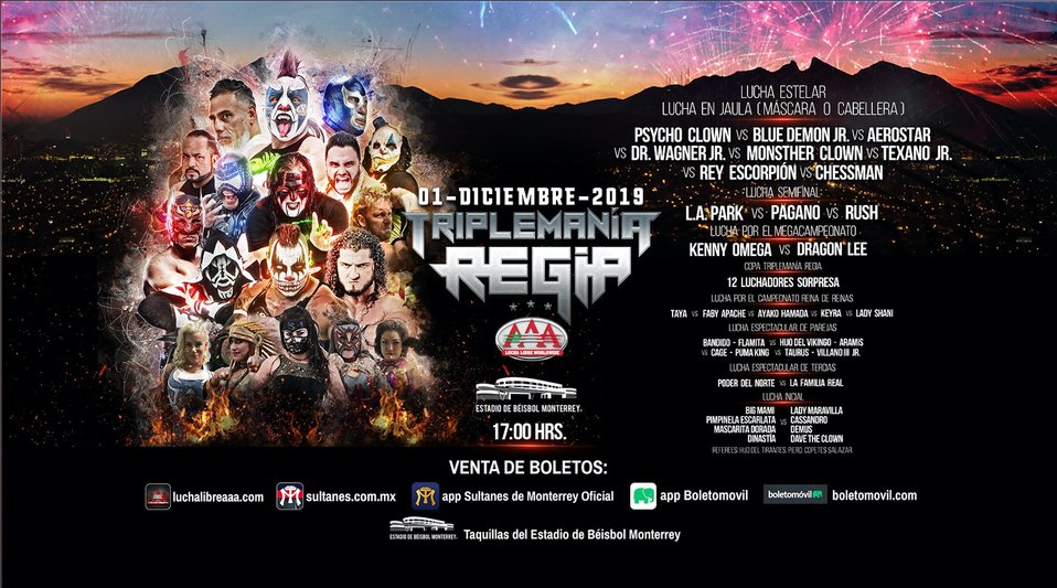 Carteleras de lucha libre 28 de noviembre al 4 de diciembre