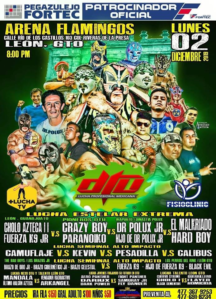 Carteleras de lucha libre 28 de noviembre al 4 de diciembre