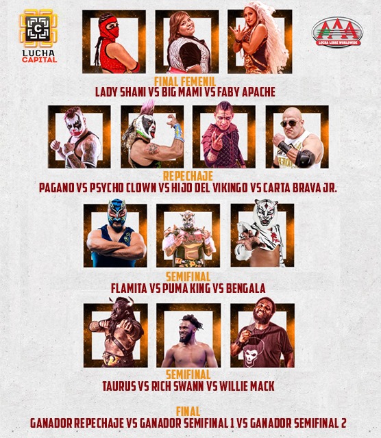 Carteleras de lucha libre 28 de noviembre al 4 de diciembre