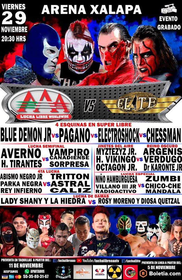 Carteleras de lucha libre 28 de noviembre al 4 de diciembre