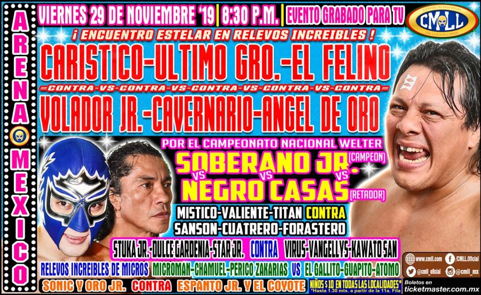 Carteleras de lucha libre 28 de noviembre al 4 de diciembre