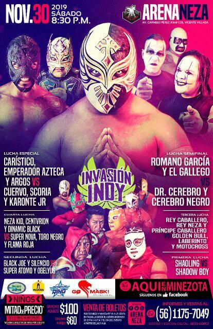 Carteleras de lucha libre 28 de noviembre al 4 de diciembre