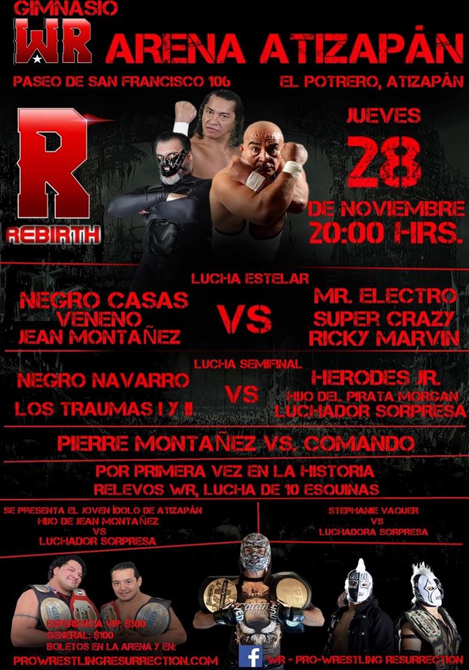 Carteleras de lucha libre 28 de noviembre al 4 de diciembre