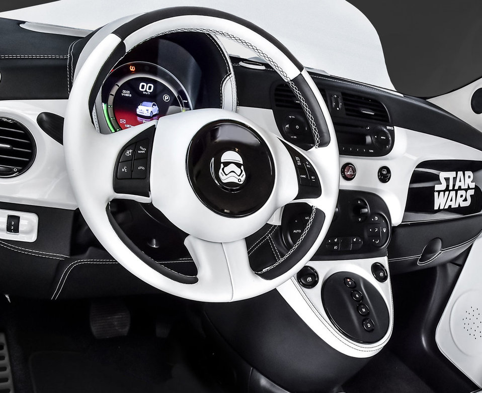El Fiat 500e Stormtrooper tiene una apariencia totalmente galáctica.