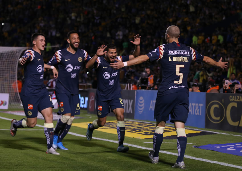 Los americanistas festejaron a lo grande su triunfo de esta noche ante los felinos. FOTO: Imago7.