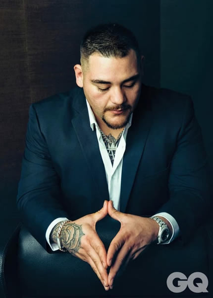 Andy Ruiz realizó una sesión fotográfica exclusiva para la revista GQ, con miras a su pelea de este sábado ante Anthony Joshua. FOTO: GQ