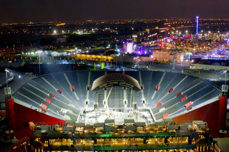 El Diriyah Arena tiene una capacidad para casi 15 mil personas y presume de 295 toneladas de acero. FOTO: @DiriyahSeason.