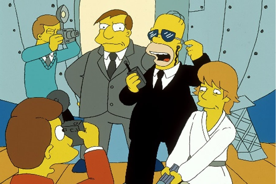 Mark Hamill en su papel de Luke Skywalker apareció en los Simpson.