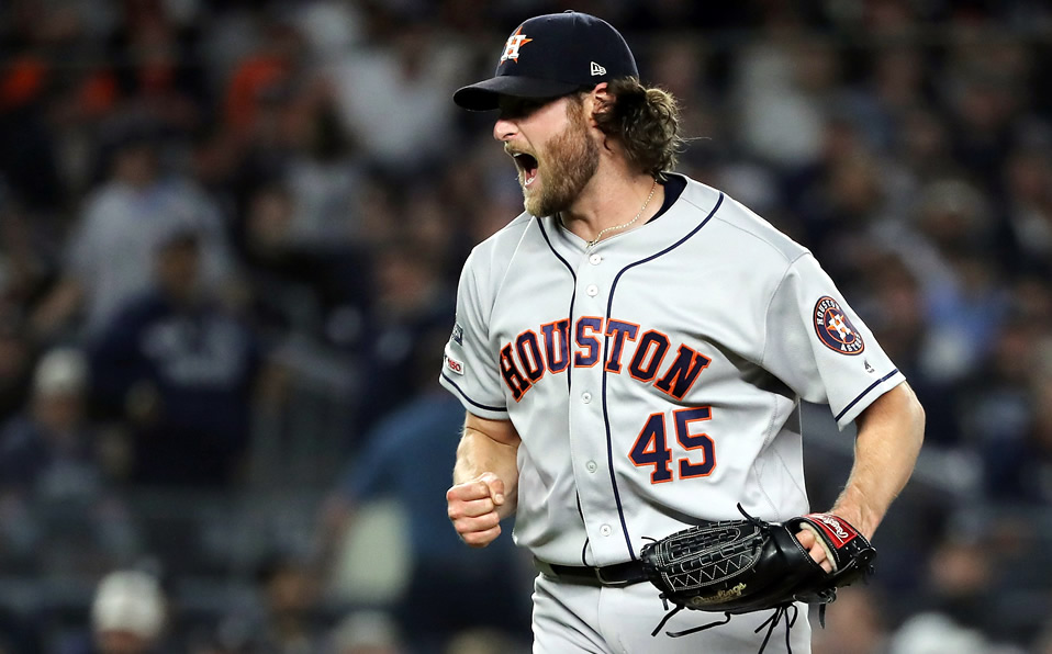 De aceptar la oferta, Cole tendría un acuerdo con los Yankees hasta la temporada 2026. (Foto: @BR_MLB)