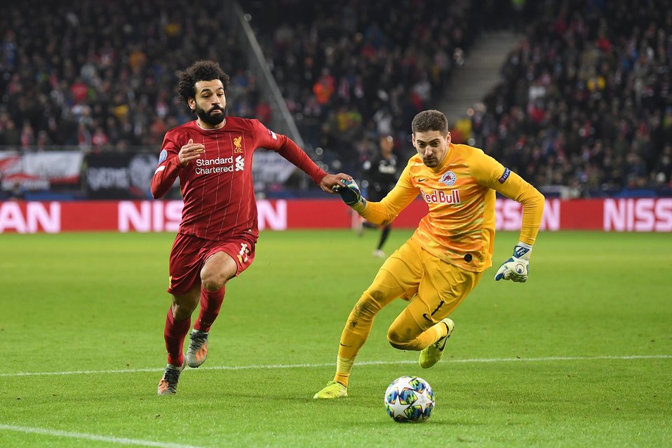 Mohamed Salah vs Red bull Salzburg. (Twitter: @LFC)