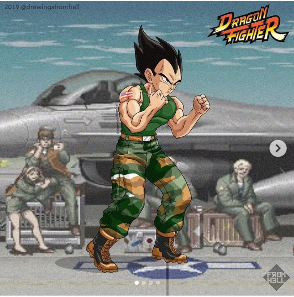 Vegeta como Guile