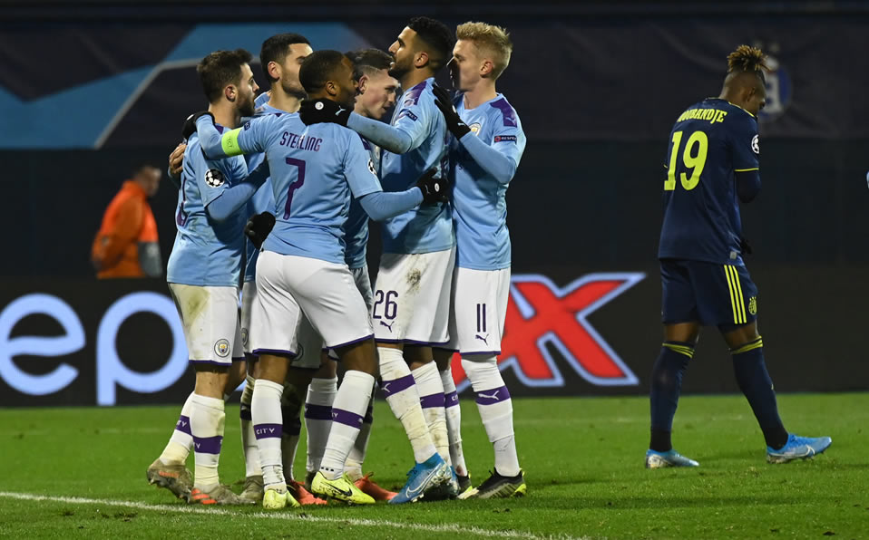 Manchester City ganó caminando al Dinamo Zagreb. Foto: AFP