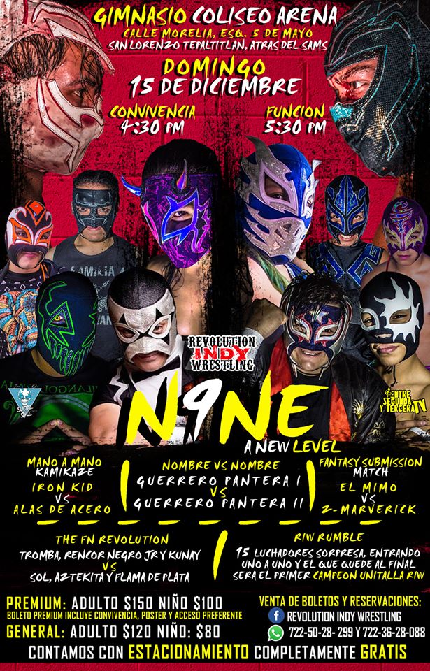Eventos de lucha libre del 13 al 17 de diciembre 2019.