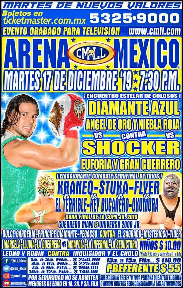 Eventos de lucha libre del 13 al 17 de diciembre 2019.