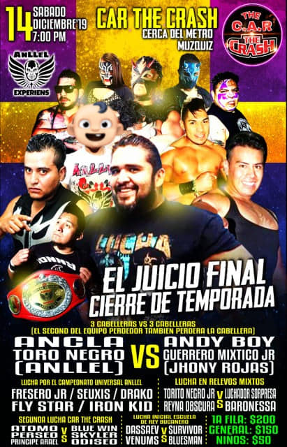 Eventos de lucha libre del 13 al 17 de diciembre 2019.