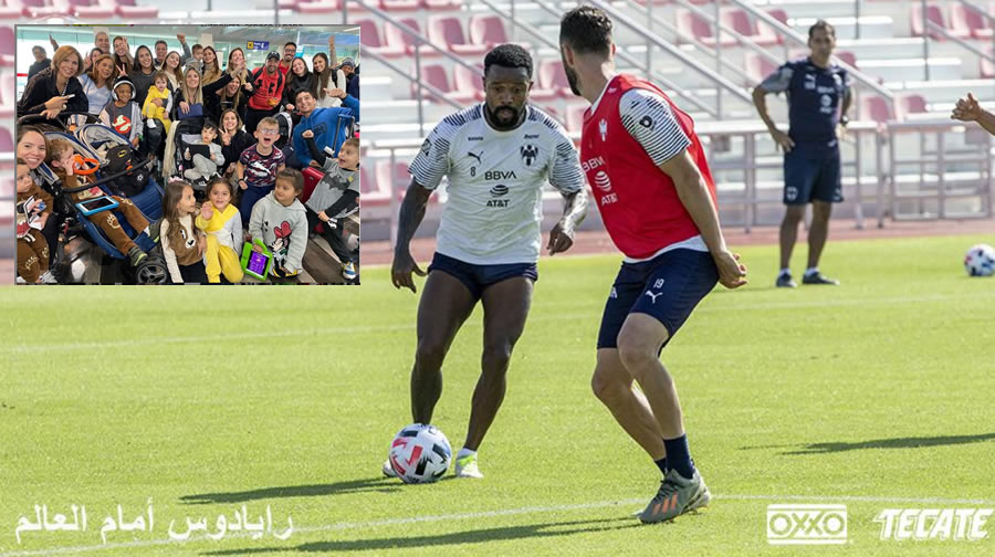 Los jugadores ya se alistan en Qatar para su debut de este sábado en el Mundial de Clubes. FOTO: @Rayados