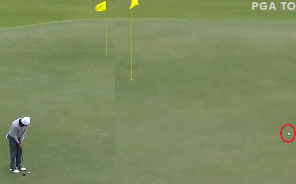 El mexicano Abraham Ancer sorprendió con un tiro imposible
