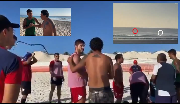 El hombre que fue rescatado le agradeció a los futbolistas.