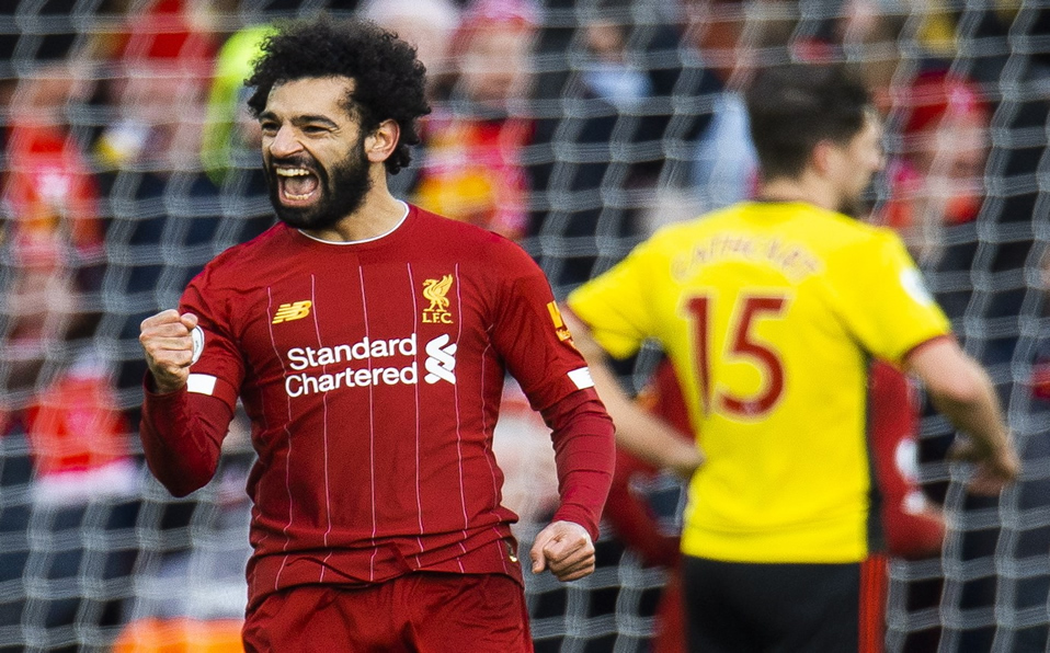 Mohamed Salah marca gol imposible: Tacón y túnel ante el Watford (EFE)
